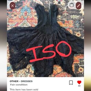 ‼️ISO‼️Black Strapless Lace Corset Dress (XS/S)